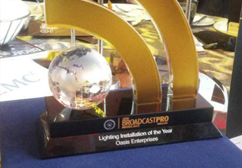 Broadcast PRO ME Awards - Lighting Installation of the Year - 2013 | Oasis Enterprises